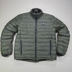 Calvin Klein Golf Lightweight Puffer Jacket Green Mens‎ Size M Full Zip CK Logo